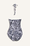 DeFacto Regular Fit Zebra Desenli Mayo-Fall in Love E4351AX25SMBK81