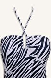 DeFacto Regular Fit Zebra Desenli Mayo-Fall in Love E4351AX25SMBK81