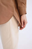 Relax Fit Fiyonk Yaka Poplin Uzun Kollu Gömlek Tunik