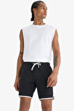 DeFactoFit Regular Fit Esnek Dokulu Kısa Boy Deniz Şortu D9631AX25HSBK81