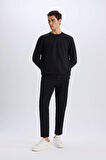 DeFacto Regular Fit Bisiklet Yaka Basic Düz Sweatshirt D7231AX25SPBK81
