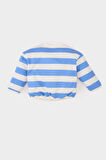 Kız Bebek Bisiklet Yaka Çizgili Sweatshirt