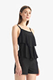 Regular Fit Tül Tankini-Fall in Love