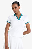 DeFactoFit Standart Fit Polo Yaka Baskılı Sporcu Kısa Kollu Beyaz Tişört E4310AX25SMWT34