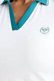 DeFactoFit Standart Fit Polo Yaka Baskılı Sporcu Kısa Kollu Beyaz Tişört E4310AX25SMWT34