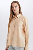 DeFacto Regular Fit Basic Düz Cepli Uzun Kollu Gömlek W7734AZ25SPBG390