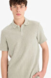DeFacto Regular Fit Polo Yaka Çizgili Kısa Kollu Tişört D7248AX25SPKH433