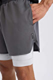 DeFactoFit Slim Fit Dar Kesim Sporcu Taytlı Şort E2760AX25SMAR58