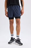 DeFactoFit Slim Fit Dar Kesim Sporcu Taytlı Şort E2759AX25SMNV94