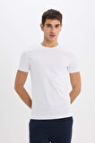DeFacto Slim Fit Dar Kesim Bisiklet Yaka Üst D3515AX25SPWT34