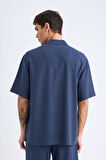 DeFacto Relax Fit Polo Yaka Pamuklu Yazlık Kısa Kollu Gömlek D8875AX25SMNV256