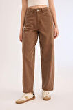 DeFacto x Afra Coool Baggy Fit Gabardin Pantolon Yıkamalı Cepli Normal Bel E4307AX25SPBN470