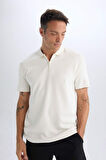 DeFacto Regular Fit Polo Yaka Yarım Fermuarlı Kısa Kollu Tişört D7227AX25SPWT32