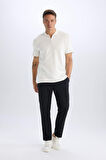 DeFacto Regular Fit Yarım Fermuarlı Kısa Kollu Polo Tişört	 D7227AX25SPWT32