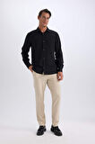 Regular Fit Polo Yaka Uzun Kollu Gömlek