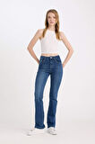 DeFacto Bootcut Normal Bel Cepli Uzun Jean Yıkamalı Pantolon D5527AX24WNNM34