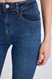 Bootcut Normal Bel Cepli Uzun Jean Yıkamalı Pantolon