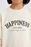DeFacto Kız Çocuk Relax Fit Bisiklet Yaka Baskılı Sweatshirt D9078A825SPER134