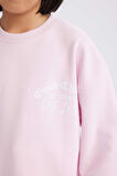 DeFacto Kız Çocuk Relax Fit Bisiklet Yaka Baskılı Sweatshirt D9078A825SPPN47