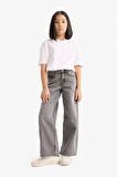 DeFacto Kız Çocuk Wide Leg Geniş Paça Jean Pantolon D7111A825SPNM18