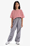 DeFacto Kız Çocuk Paraşüt Jogger Paça Pamuklu Pantolon D7606A825SMGR453