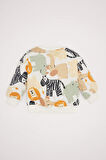 DeFacto Erkek Bebek Bisiklet Yaka Hayvan Desenli Sweatshirt D9587A525SPER238