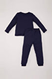 DeFacto Kız Bebek Pijama Takımı Uzay Baskılı Uzun Kollu Üst Beli Lastikli Uzun Alt D9073A525SPNV256