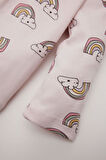 DeFacto Kız Bebek Pijama Takımı Gökkuşağı Baskılı Uzun Kollu Üst Beli Lastikli Uzun Alt D9075A525SPPN144