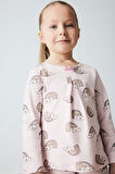 DeFacto Kız Bebek Pijama Takımı Gökkuşağı Baskılı Uzun Kollu Üst Beli Lastikli Uzun Alt D9075A525SPPN144