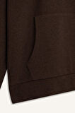 DeFacto Oversize Geniş Kalıp Basic Düz Kanguru Cepli Fermuarlı Polo Yaka Sweatshirt E0741AX24WNBN505