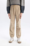 DeFacto Erkek Çocuk Lastikli Paça Basic Düz Gabardin Jogger Pantolon B6713A825SMBG732
