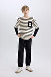 Erkek Çocuk Jogger Fit Jogger Paça Gabardin Pantolon
