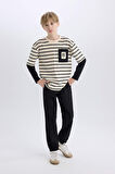 Erkek Çocuk Jogger Fit Jogger Paça Gabardin Pantolon