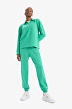 DeFactoFit Sporcu Jogger Eşofman Altı Standart Fit Modal Çift Cepli Basic Düz B1794AX25SPGN268