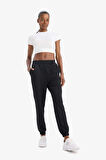DeFactoFit Sporcu Jogger İnce Eşofman Altı Standart Fit Modal Çift Cepli Basic Düz B1794AX25SPBK81