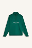 DeFactoFit Oversize Geniş Kalıp Dik Yaka Spor Baskılı Sporcu Sweatshirt D1701AX24AUGN380