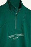 DeFactoFit Oversize Geniş Kalıp Dik Yaka Spor Baskılı Sporcu Sweatshirt D1701AX24AUGN380