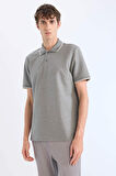 Regular Fit Polo Yaka Kısa Kollu Waffle Polo Tişört