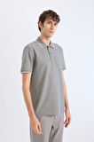 Regular Fit Polo Yaka Kısa Kollu Waffle Polo Tişört