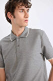 Regular Fit Polo Yaka Kısa Kollu Waffle Polo Tişört