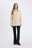 DeFacto Regular Fit Fermuarlı Dik Yaka Triko Kazak Tunik	 B0191AX24WNBG752