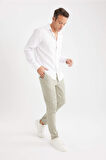 DeFacto Yazlık Jogger Keten Düz Paça Pantolon D7542AX25SPKH418