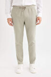 DeFacto Yazlık Jogger Keten Düz Paça Pantolon D7542AX25SPKH418