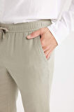 DeFacto Yazlık Jogger Keten Düz Paça Pantolon D7542AX25SPKH418