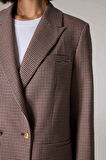 Sorbe x DeFacto Regular Fit Ceket Yaka Desenli Düğme Kapamalı Blazer Ceket