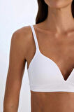 Defacto X9027 Beyaz Pamuklu Comfort Pedli Bra-Fall in Love