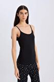 DeFacto Pamuklu İnce Askılı Siyah İç Atlet-Fall in Love M6858AZ25SPBK81