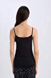 DeFacto Pamuklu İnce Askılı Siyah İç Atlet-Fall in Love M6858AZ25SPBK81