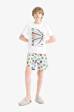 Erkek Çocuk NBA Current Teams Pijama Takımı Kısa Kollu Üst Şort