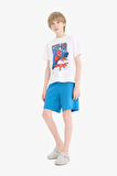 DeFacto Erkek Çocuk Marvel Spiderman Pijama Takımı Kısa Kollu Üst Şort E0343A825SMWT34